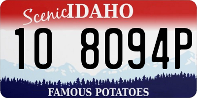 ID license plate 1O8094P