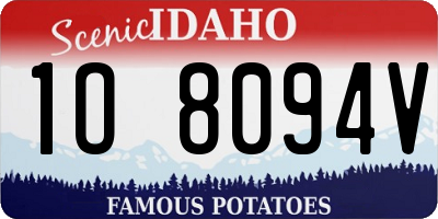 ID license plate 1O8094V