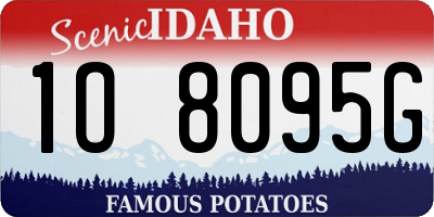 ID license plate 1O8095G