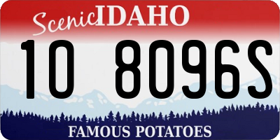 ID license plate 1O8096S