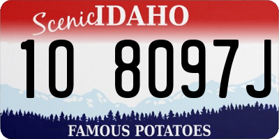 ID license plate 1O8097J