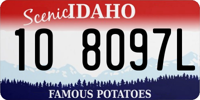 ID license plate 1O8097L