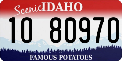 ID license plate 1O8097O