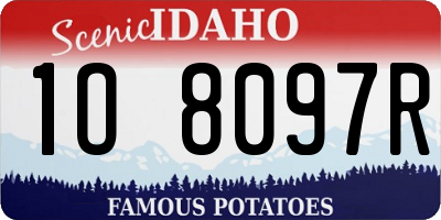 ID license plate 1O8097R