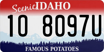 ID license plate 1O8097U