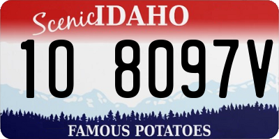 ID license plate 1O8097V