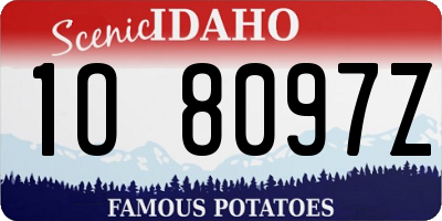 ID license plate 1O8097Z