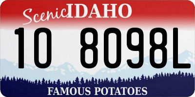 ID license plate 1O8098L