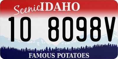 ID license plate 1O8098V