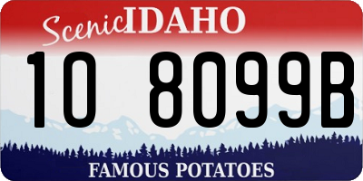 ID license plate 1O8099B