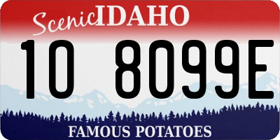 ID license plate 1O8099E