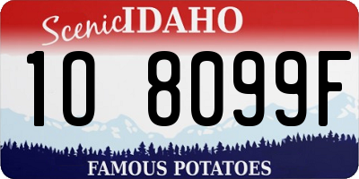 ID license plate 1O8099F