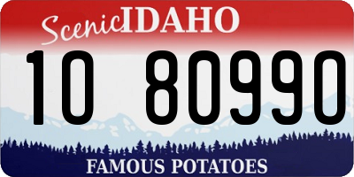 ID license plate 1O8099O