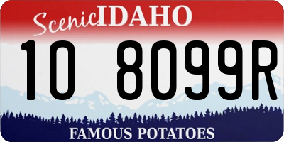 ID license plate 1O8099R