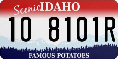 ID license plate 1O8101R