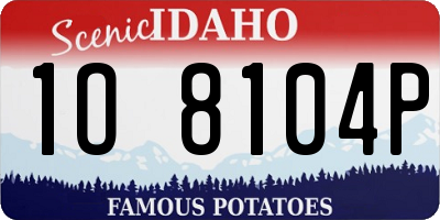ID license plate 1O8104P