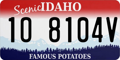 ID license plate 1O8104V