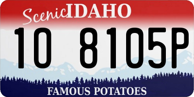 ID license plate 1O8105P