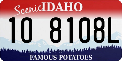 ID license plate 1O8108L