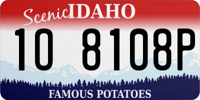 ID license plate 1O8108P