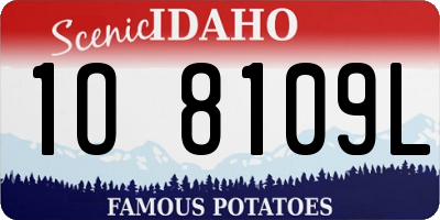 ID license plate 1O8109L