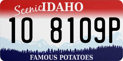 ID license plate 1O8109P