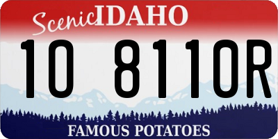 ID license plate 1O8110R