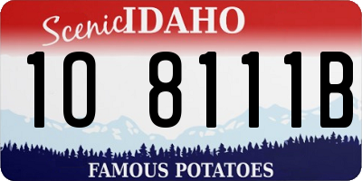 ID license plate 1O8111B