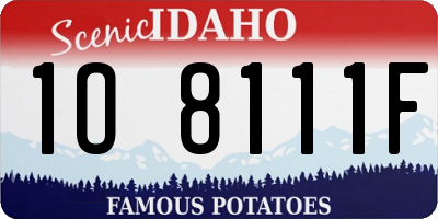 ID license plate 1O8111F