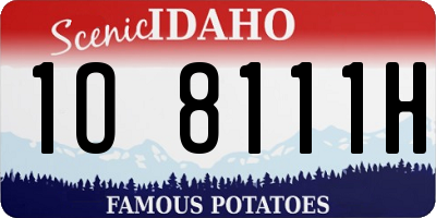 ID license plate 1O8111H