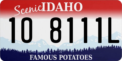 ID license plate 1O8111L