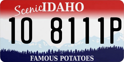 ID license plate 1O8111P