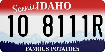 ID license plate 1O8111R