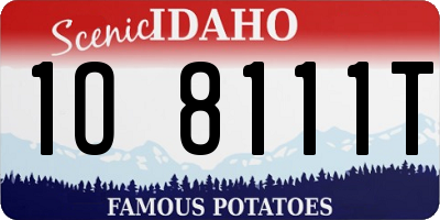 ID license plate 1O8111T