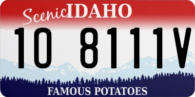 ID license plate 1O8111V