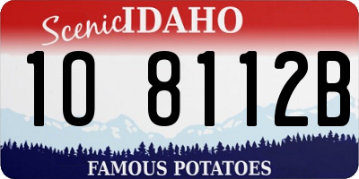 ID license plate 1O8112B
