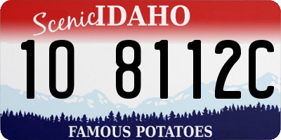 ID license plate 1O8112C