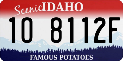 ID license plate 1O8112F