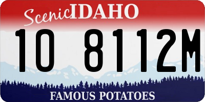 ID license plate 1O8112M