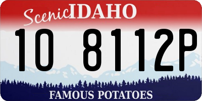 ID license plate 1O8112P