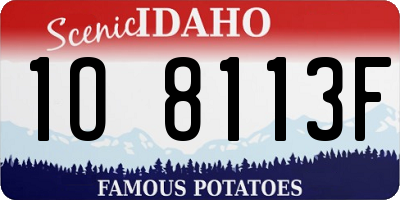ID license plate 1O8113F
