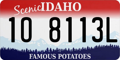 ID license plate 1O8113L