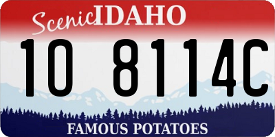 ID license plate 1O8114C