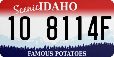 ID license plate 1O8114F