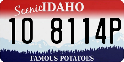 ID license plate 1O8114P