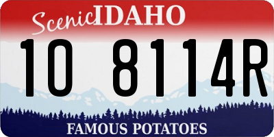 ID license plate 1O8114R