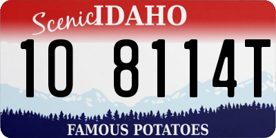 ID license plate 1O8114T