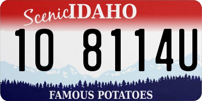 ID license plate 1O8114U