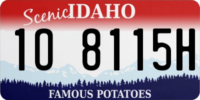 ID license plate 1O8115H