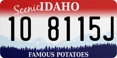 ID license plate 1O8115J